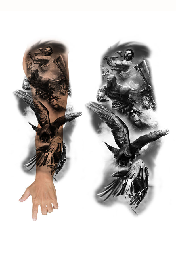 Vikings Sleeveleeve tattoo design. -Deposit